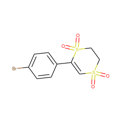 O=S1(=O)C=C(c2ccc(Br)cc2)S(=O)(=O)CC1 ZINC001772648934