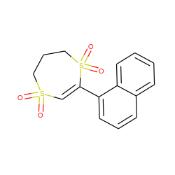 O=S1(=O)C=C(c2cccc3ccccc23)S(=O)(=O)CCC1 ZINC000221649663