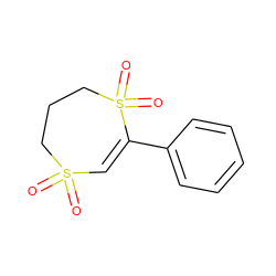 O=S1(=O)C=C(c2ccccc2)S(=O)(=O)CCC1 ZINC000033962940