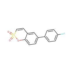 O=S1(=O)C=Cc2cc(-c3ccc(F)cc3)ccc2O1 ZINC000299865074