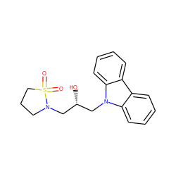 O=S1(=O)CCCN1C[C@H](O)Cn1c2ccccc2c2ccccc21 ZINC000148300918