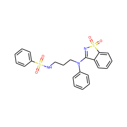 O=S1(=O)N=C(N(CCCNS(=O)(=O)c2ccccc2)c2ccccc2)c2ccccc21 ZINC000064549798