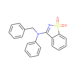 O=S1(=O)N=C(N(Cc2ccccc2)c2ccccc2)c2ccccc21 ZINC000064573178