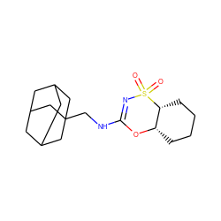 O=S1(=O)N=C(NCC23CC4CC(CC(C4)C2)C3)O[C@H]2CCCC[C@H]21 ZINC000096273943