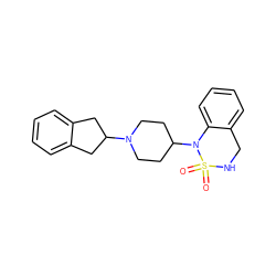 O=S1(=O)NCc2ccccc2N1C1CCN(C2Cc3ccccc3C2)CC1 ZINC000028387532