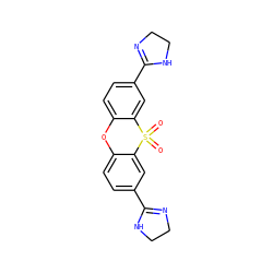O=S1(=O)c2cc(C3=NCCN3)ccc2Oc2ccc(C3=NCCN3)cc21 ZINC000029486453