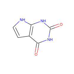 O=c1[nH]c(=O)c2cc[nH]c2[nH]1 ZINC000013516897