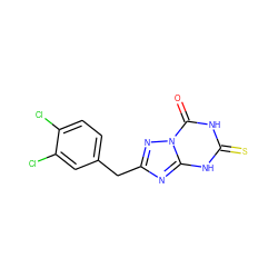 O=c1[nH]c(=S)[nH]c2nc(Cc3ccc(Cl)c(Cl)c3)nn12 ZINC000096282938