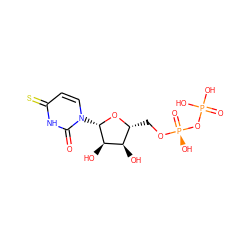 O=c1[nH]c(=S)ccn1[C@@H]1O[C@H](CO[P@@](=O)(O)OP(=O)(O)O)[C@@H](O)[C@H]1O ZINC000013518036