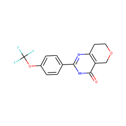 O=c1[nH]c(-c2ccc(OC(F)(F)F)cc2)nc2c1COCC2 ZINC000096283585