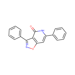 O=c1[nH]c(-c2ccccc2)cc2onc(-c3ccccc3)c12 ZINC000000398963