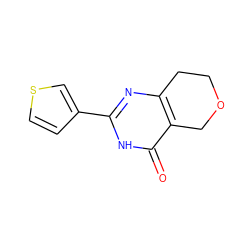 O=c1[nH]c(-c2ccsc2)nc2c1COCC2 ZINC000096283591