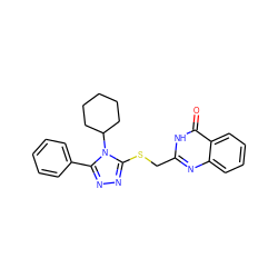 O=c1[nH]c(CSc2nnc(-c3ccccc3)n2C2CCCCC2)nc2ccccc12 ZINC000004977831