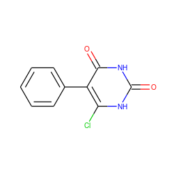 O=c1[nH]c(Cl)c(-c2ccccc2)c(=O)[nH]1 ZINC000014972754