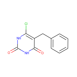 O=c1[nH]c(Cl)c(Cc2ccccc2)c(=O)[nH]1 ZINC000005683549