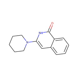 O=c1[nH]c(N2CCCCC2)cc2ccccc12 ZINC000002481211