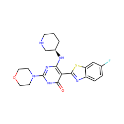 O=c1[nH]c(N2CCOCC2)nc(N[C@@H]2CCCNC2)c1-c1nc2ccc(F)cc2s1 ZINC001772617365