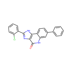 O=c1[nH]c2cc(-c3ccccc3)ccc2c2[nH]c(-c3ccccc3Cl)nc12 ZINC000096270721