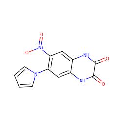 O=c1[nH]c2cc(-n3cccc3)c([N+](=O)[O-])cc2[nH]c1=O ZINC000000018001