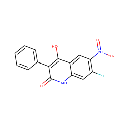 O=c1[nH]c2cc(F)c([N+](=O)[O-])cc2c(O)c1-c1ccccc1 ZINC000036185264