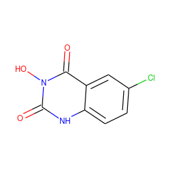 O=c1[nH]c2ccc(Cl)cc2c(=O)n1O ZINC001772652653