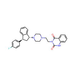 O=c1[nH]c2ccccc2c(=O)n1CCN1CCN([C@@H]2C[C@@H](c3ccc(F)cc3)c3ccccc32)CC1 ZINC000026375918