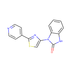 O=c1[nH]c2ccccc2n1-c1csc(-c2ccncc2)n1 ZINC000014974636