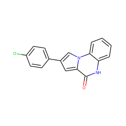 O=c1[nH]c2ccccc2n2cc(-c3ccc(Cl)cc3)cc12 ZINC000063540330