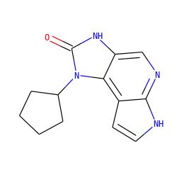 O=c1[nH]c2cnc3[nH]ccc3c2n1C1CCCC1 ZINC000118041412