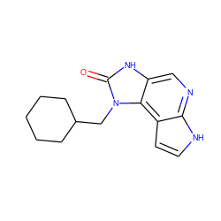 O=c1[nH]c2cnc3[nH]ccc3c2n1CC1CCCCC1 ZINC000118040128