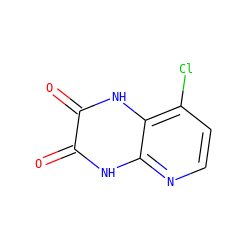 O=c1[nH]c2nccc(Cl)c2[nH]c1=O ZINC000306908275