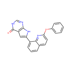 O=c1[nH]cnc2[nH]c(-c3cccc4ccc(Oc5ccccc5)nc34)cc12 ZINC000222208155