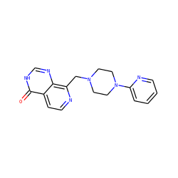 O=c1[nH]cnc2c(CN3CCN(c4ccccn4)CC3)nccc12 ZINC000653726486