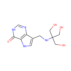 O=c1[nH]cnc2c(CNC(CO)(CO)CO)c[nH]c12 ZINC000040949499