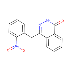 O=c1[nH]nc(Cc2ccccc2[N+](=O)[O-])c2ccccc12 ZINC000473112436