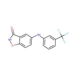 O=c1[nH]oc2ccc(Nc3cccc(C(F)(F)F)c3)cc12 ZINC001173825762