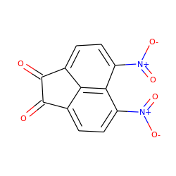 O=c1c(=O)c2ccc([N+](=O)[O-])c3c([N+](=O)[O-])ccc1c32 ZINC000003155930