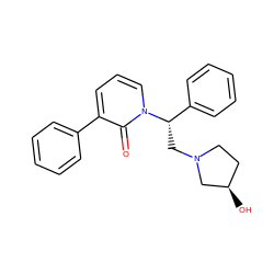 O=c1c(-c2ccccc2)cccn1[C@@H](CN1CC[C@@H](O)C1)c1ccccc1 ZINC000013488441