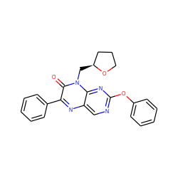 O=c1c(-c2ccccc2)nc2cnc(Oc3ccccc3)nc2n1C[C@H]1CCCO1 ZINC000004238803