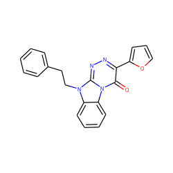 O=c1c(-c2ccco2)nnc2n(CCc3ccccc3)c3ccccc3n12 ZINC000084653030