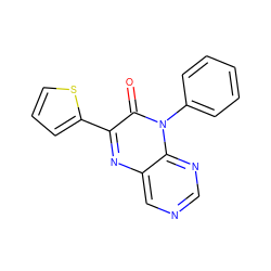 O=c1c(-c2cccs2)nc2cncnc2n1-c1ccccc1 ZINC000004239184