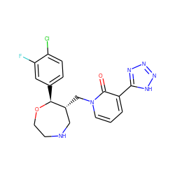 O=c1c(-c2nnn[nH]2)cccn1C[C@@H]1CNCCO[C@H]1c1ccc(Cl)c(F)c1 ZINC000115735921