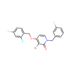 O=c1c(Br)c(OCc2ccc(F)cc2F)ccn1Cc1cccc(F)c1 ZINC000049000054