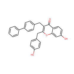 O=c1c(Cc2ccc(-c3ccccc3)cc2)c(Cc2ccc(O)cc2)oc2cc(O)ccc12 ZINC000029554727