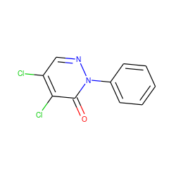 O=c1c(Cl)c(Cl)cnn1-c1ccccc1 ZINC000000119689