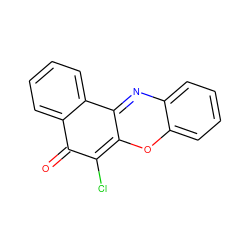 O=c1c(Cl)c2oc3ccccc3nc-2c2ccccc12 ZINC000004037676