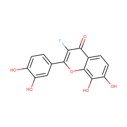 O=c1c(F)c(-c2ccc(O)c(O)c2)oc2c(O)c(O)ccc12 ZINC000013586386