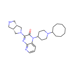 O=c1c(N2C[C@@H]3CNC[C@@H]3C2)nc2ncccc2n1C1CCN(C2CCCCCCC2)CC1 ZINC000114710315