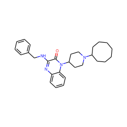 O=c1c(NCc2ccccc2)nc2ccccc2n1C1CCN(C2CCCCCCC2)CC1 ZINC000114711689