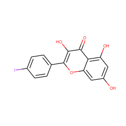 O=c1c(O)c(-c2ccc(I)cc2)oc2cc(O)cc(O)c12 ZINC000027861973